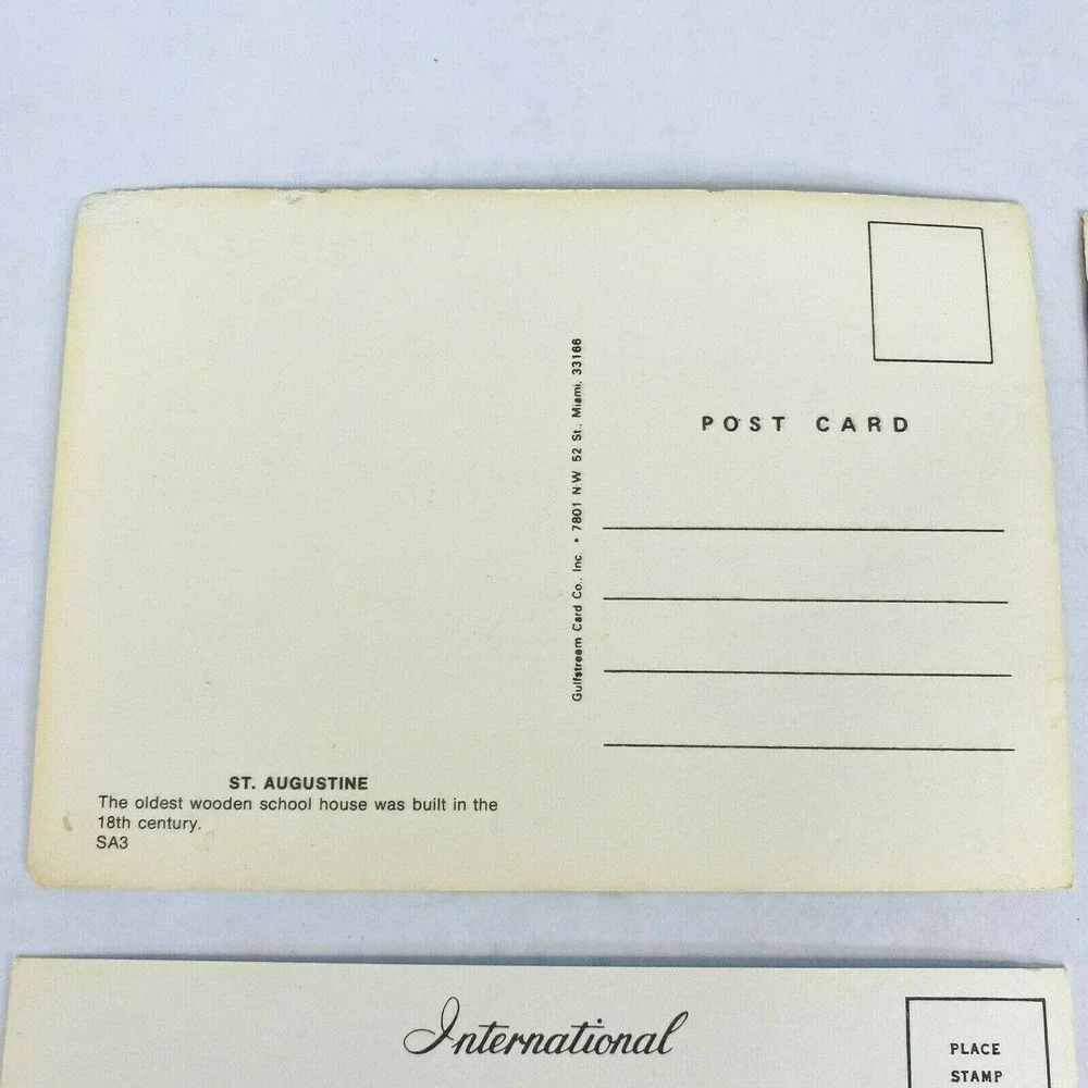 Set of 4 Vintage‎ St Augustine Florida Postcards